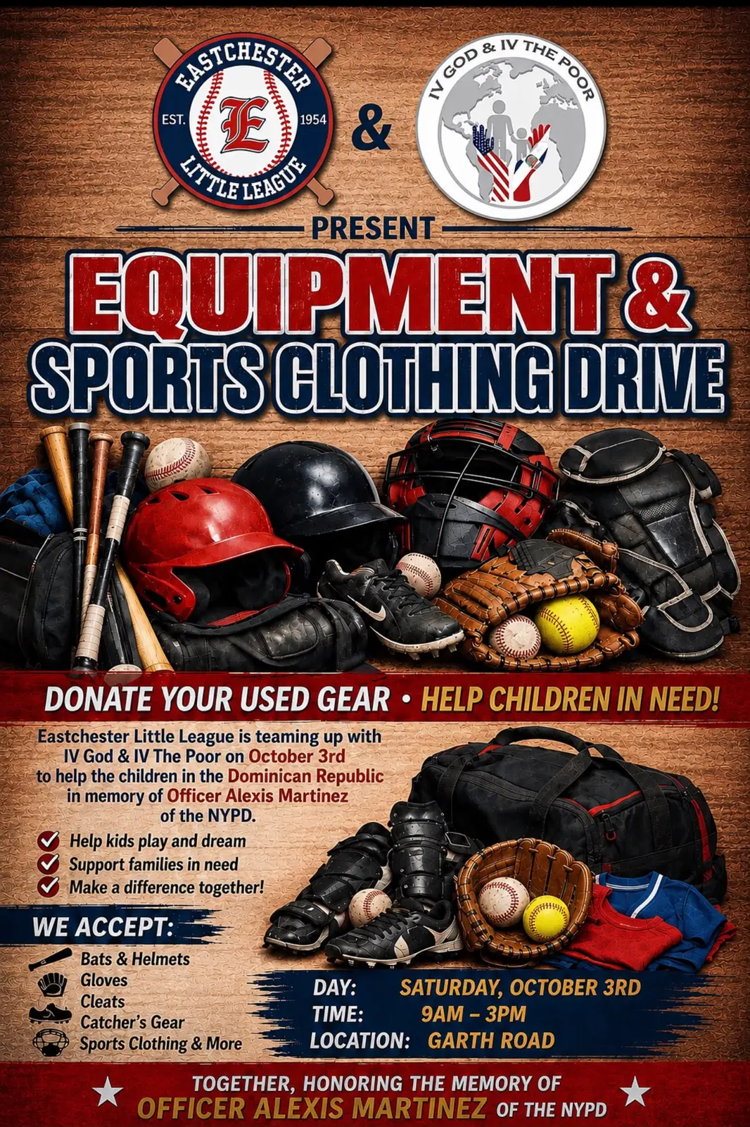 Equipment and sports clothing drive announcement